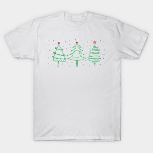 Christmas Tree with Snow T-Shirt